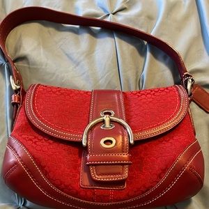 Small red Coach purse